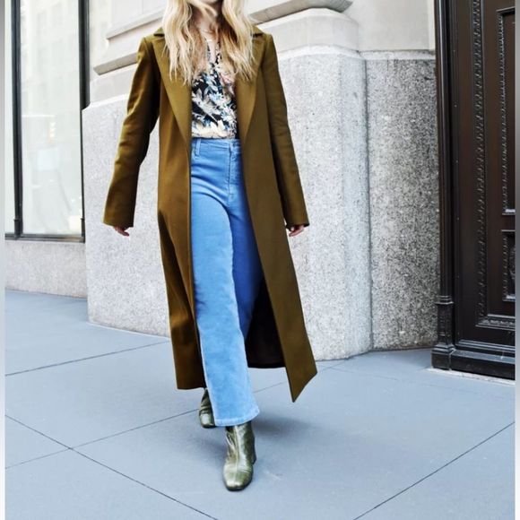 Popsugar Stone Wash Blue High-Waisted Kick Flare Flared Corduroy Pants Size 12 - Picture 2 of 14